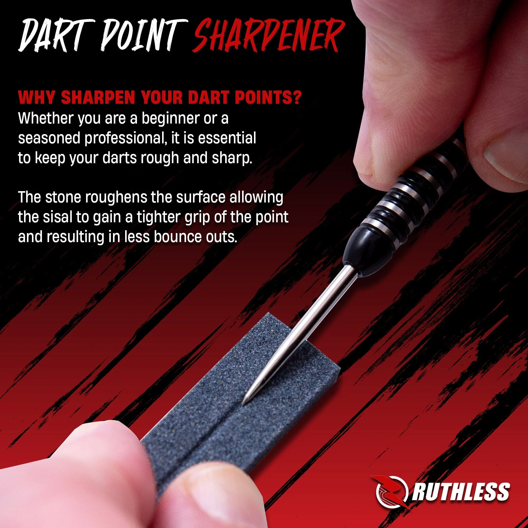 Ruthless Dart Sharpener - Flat V Groove - Value Pack - 4 Pieces - Image 2