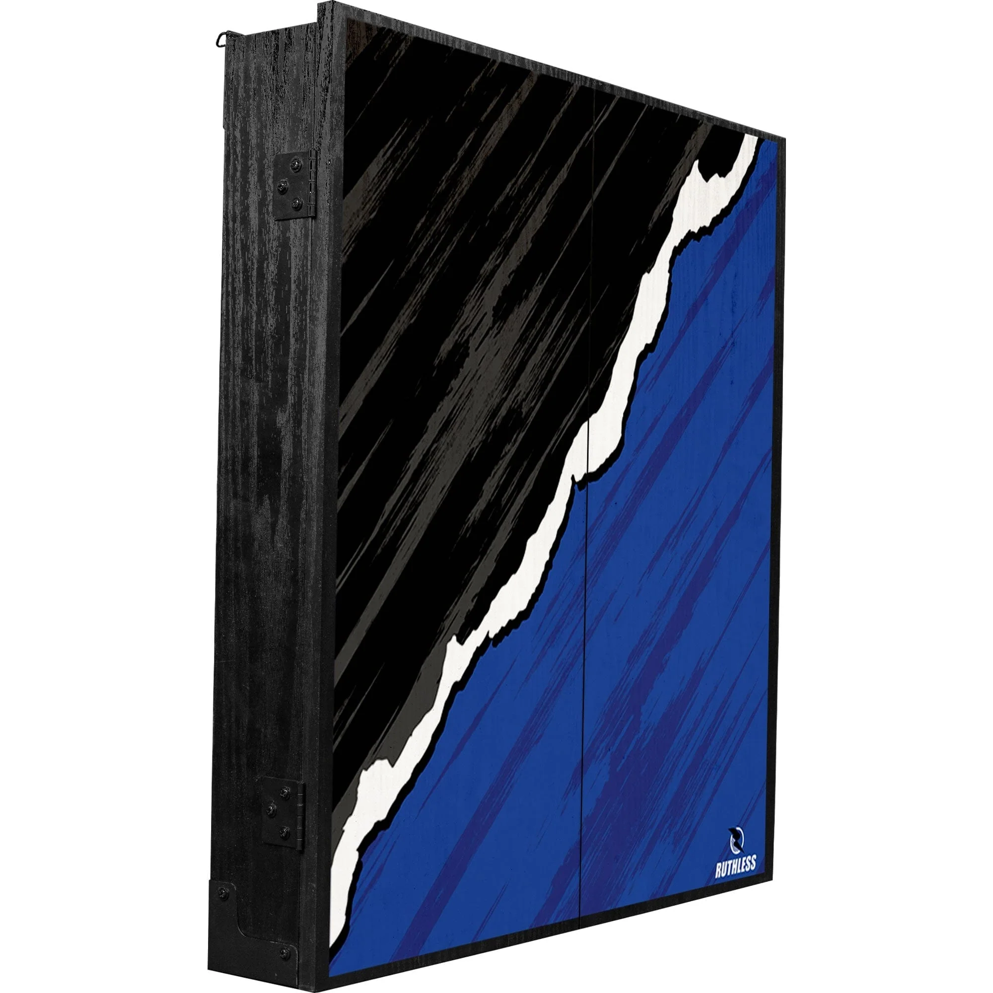 Ruthless Dartboard Cabinet - Square Design - RipTorn - Black & Blue - Image 2