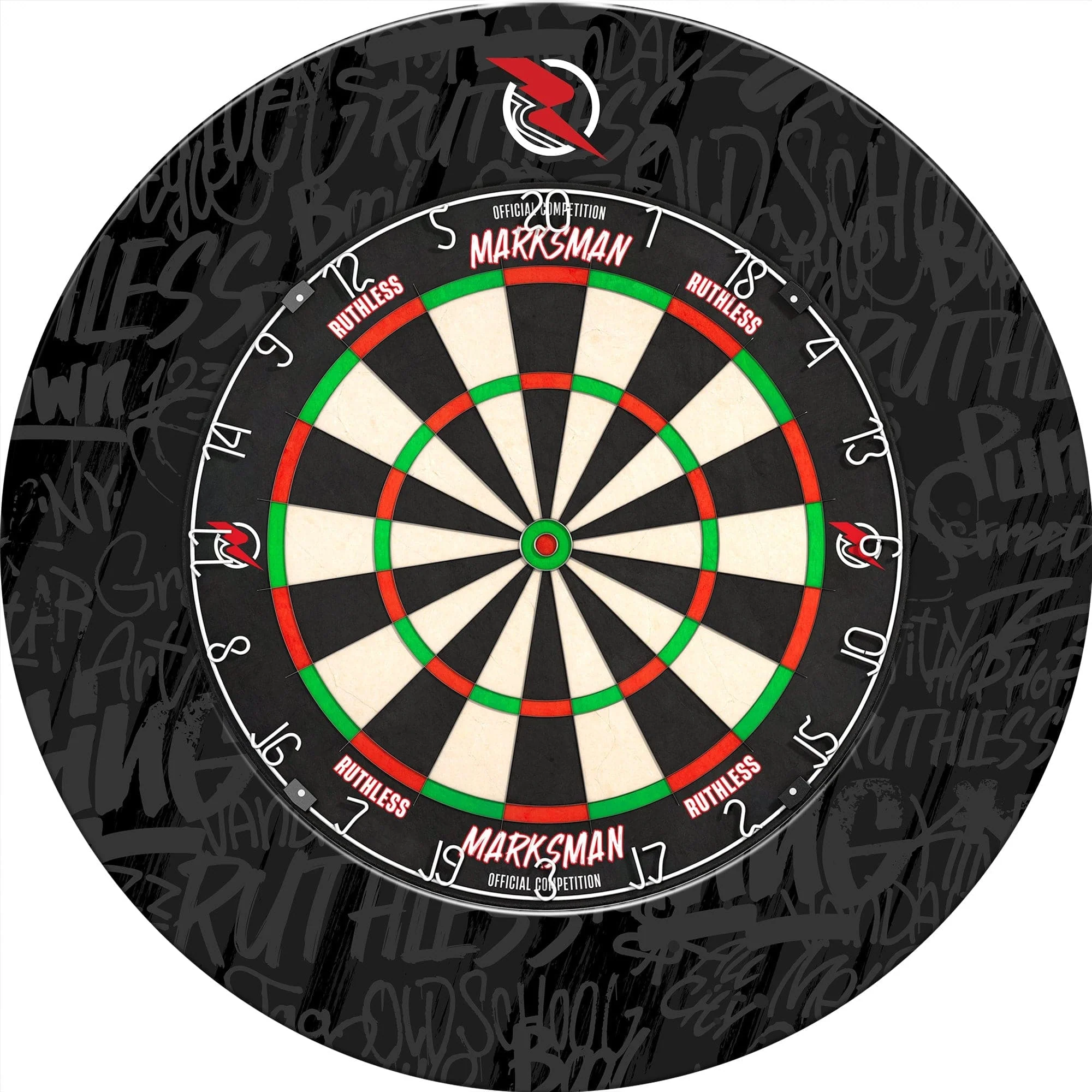 Ruthless Dartboard Surround - Professional - Graffiti Grey - Image 3