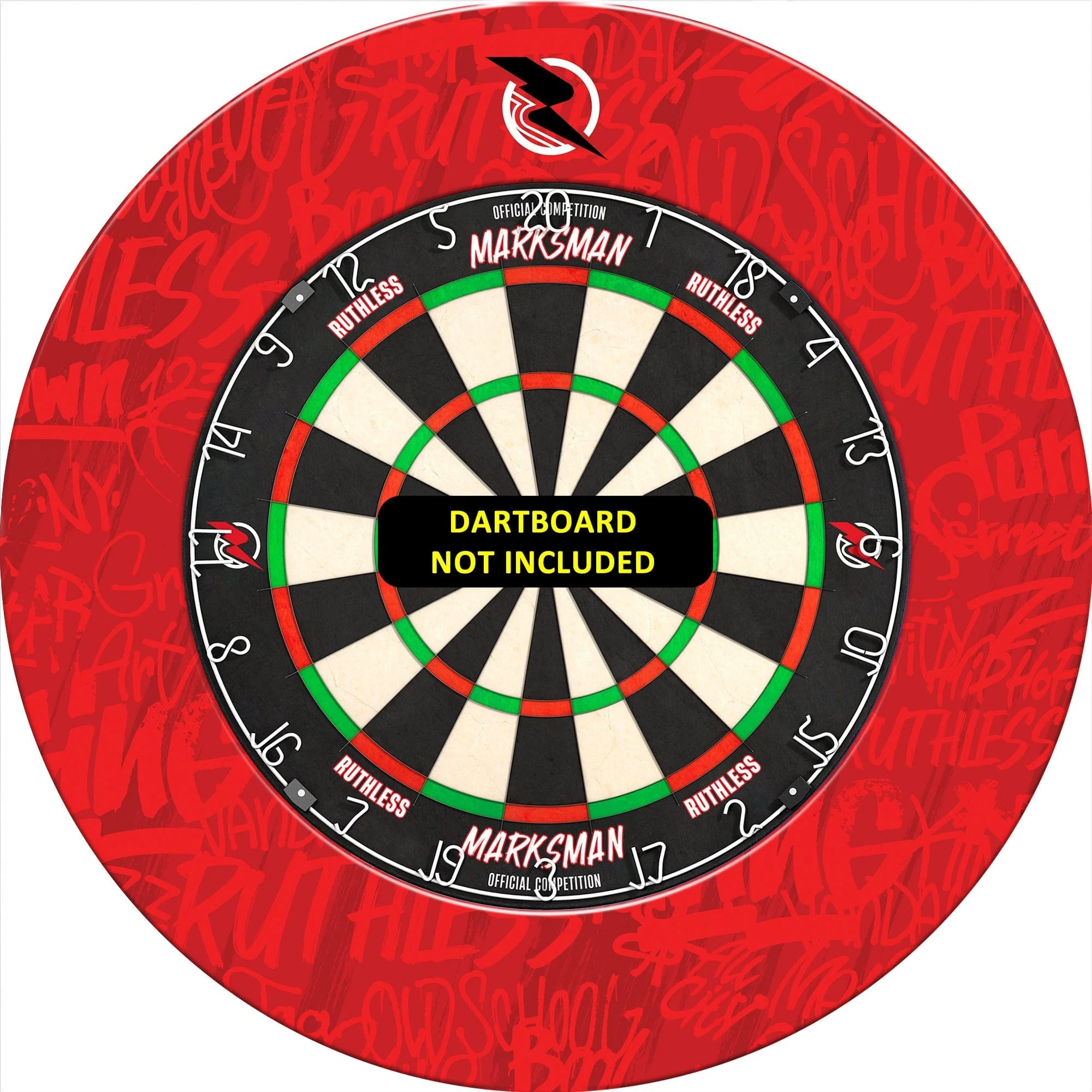 Ruthless Dartboard Surround - Professional - Graffiti Red - Image 4