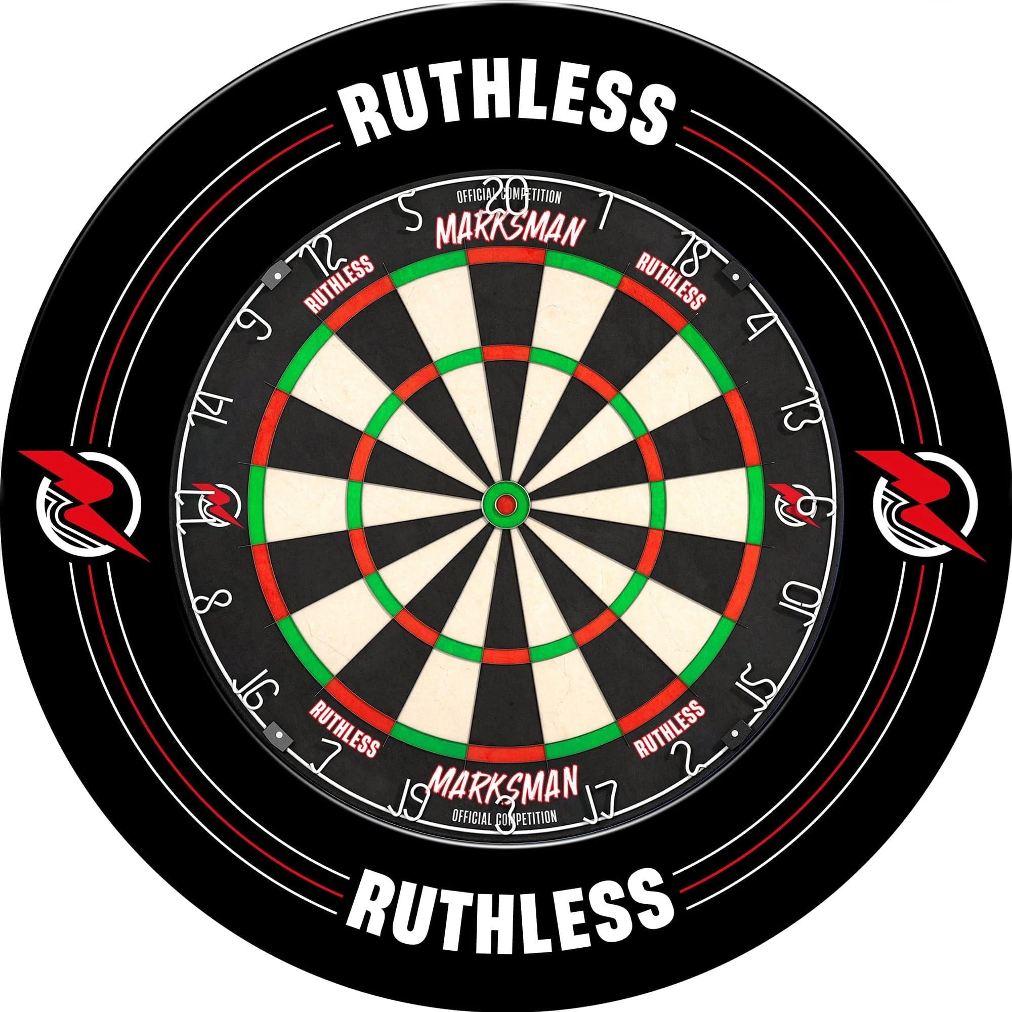 Ruthless Dartboard Surround - Professional - Printed Design - Black - Image 3