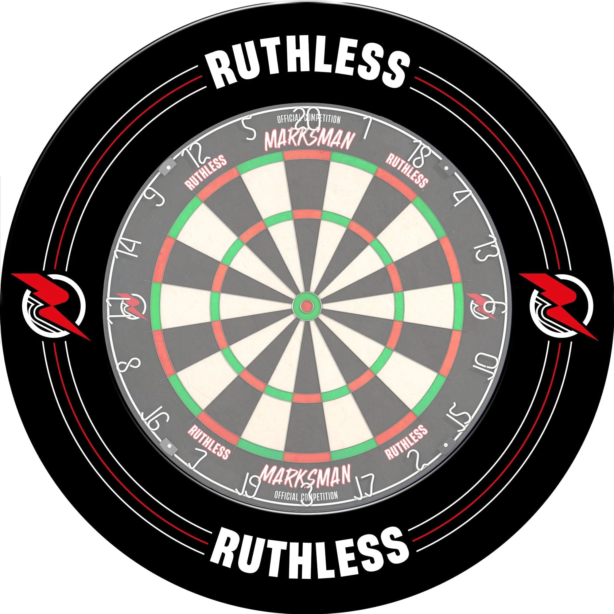Ruthless Dartboard Surround - Professional - Printed Design - Black - Image 7