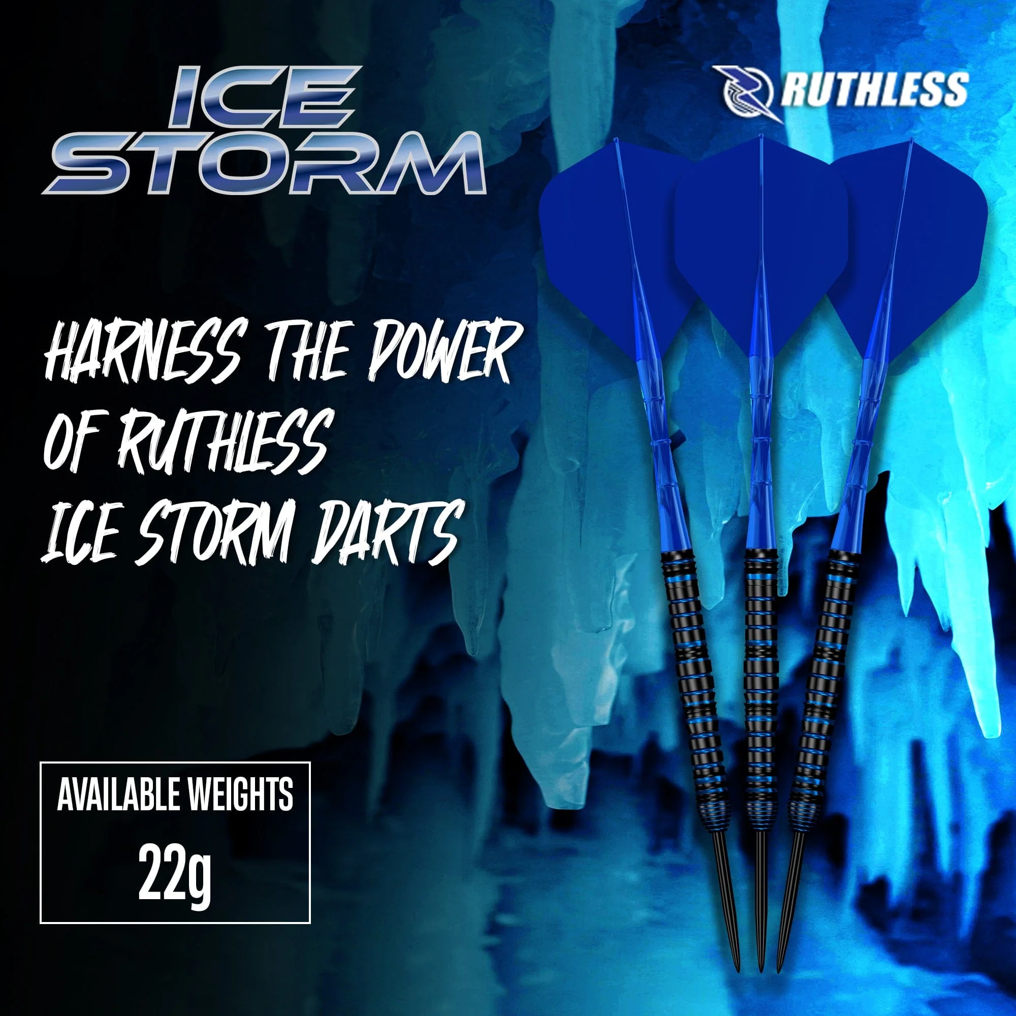 Ruthless Icestorm Darts - Steel Tip - 90% Tungsten - Image 2