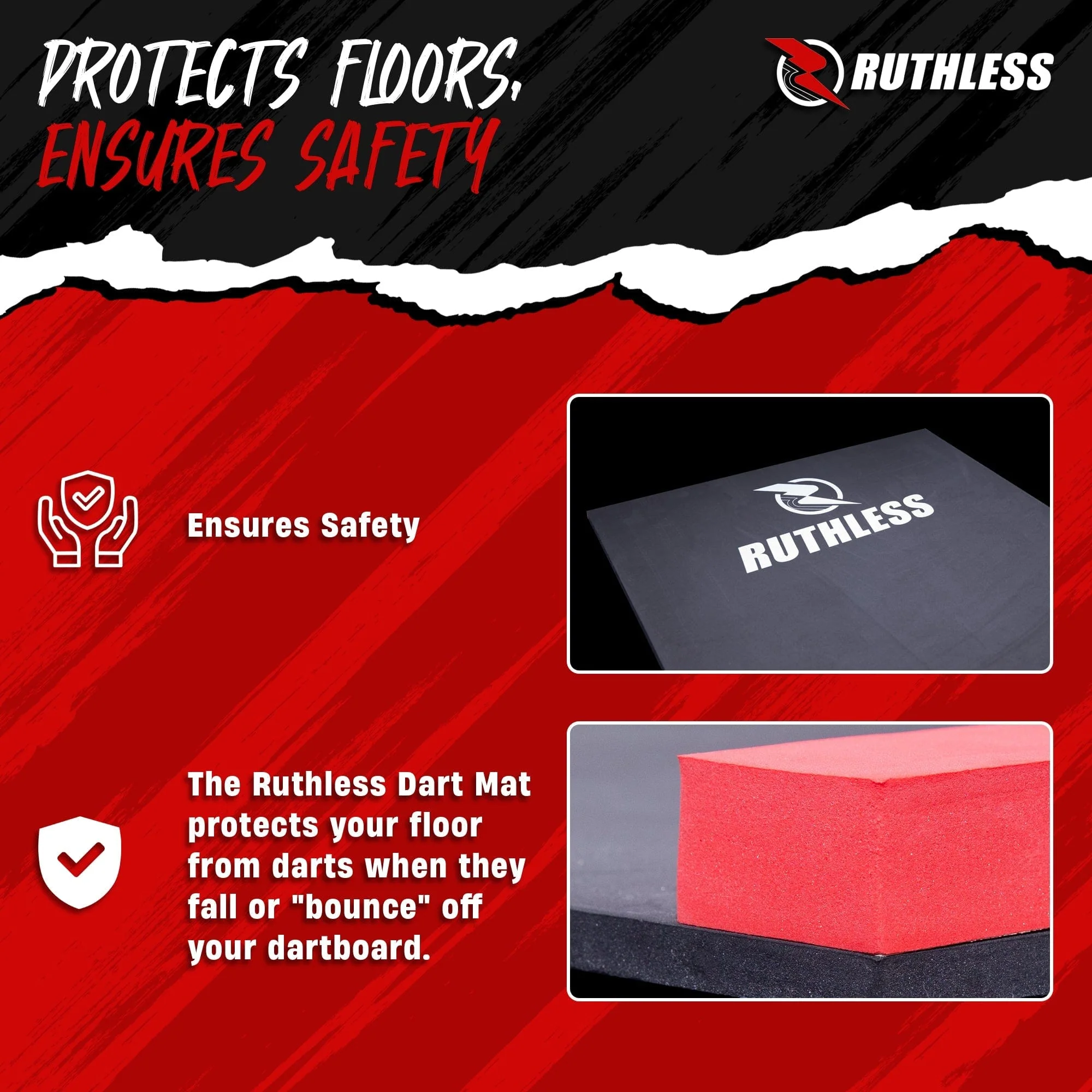 Ruthless Puzzle Dart Mat - for Beginners & Professionals - 237x60cm - Image 4