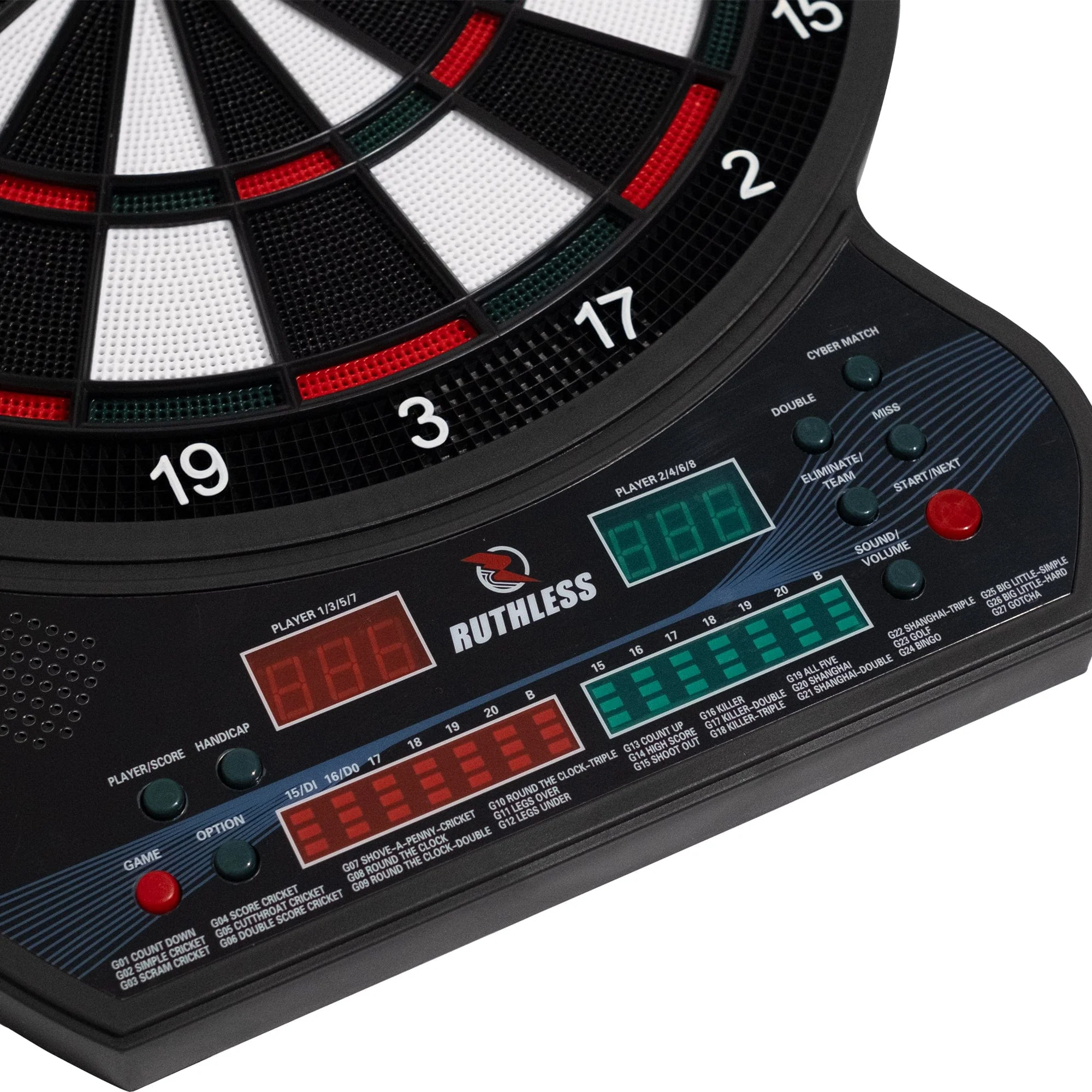 Ruthless R600 Electonic Dartboard - Soft Tip - inc 4 Sets of Darts - 8 players-27 Games - Image 4