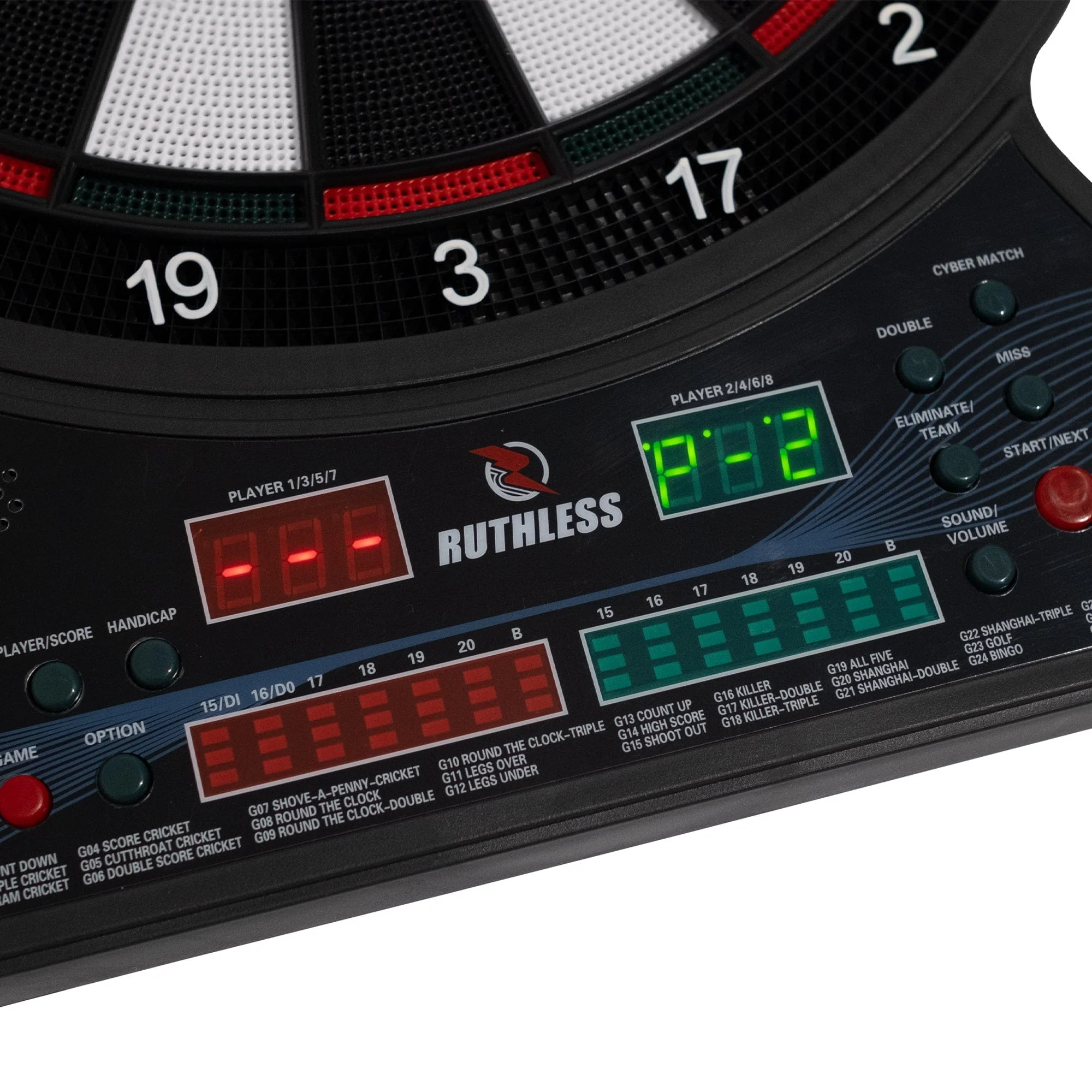 Ruthless R600 Electonic Dartboard - Soft Tip - inc 4 Sets of Darts - 8 players-27 Games - Image 5