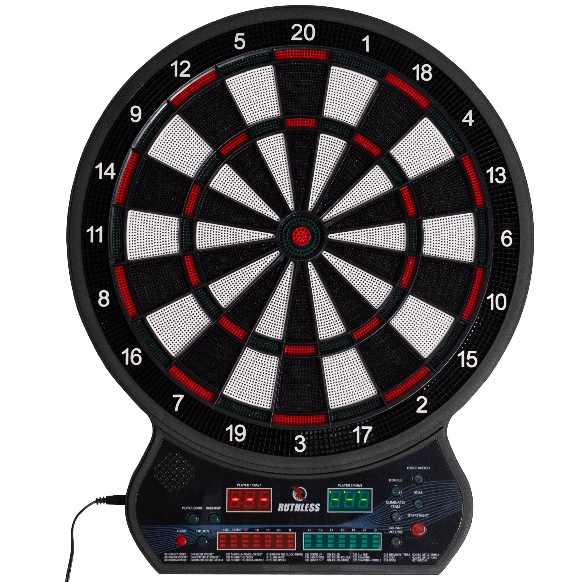 Ruthless R600 Electonic Dartboard - Soft Tip - inc 4 Sets of Darts - 8 players-27 Games - Image 6