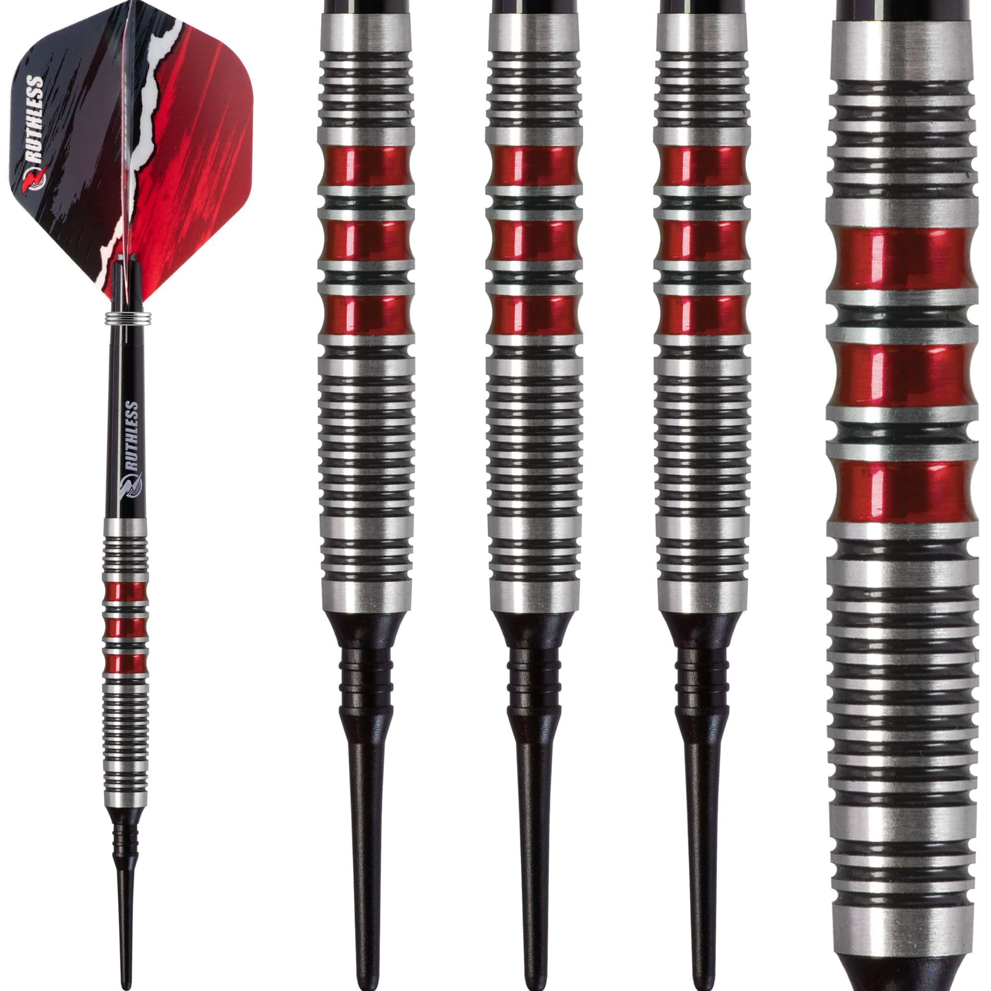 Ruthless Red Falcon Darts - Soft Tip Tungsten - BW 16.0g - Red - 18g - Image 3