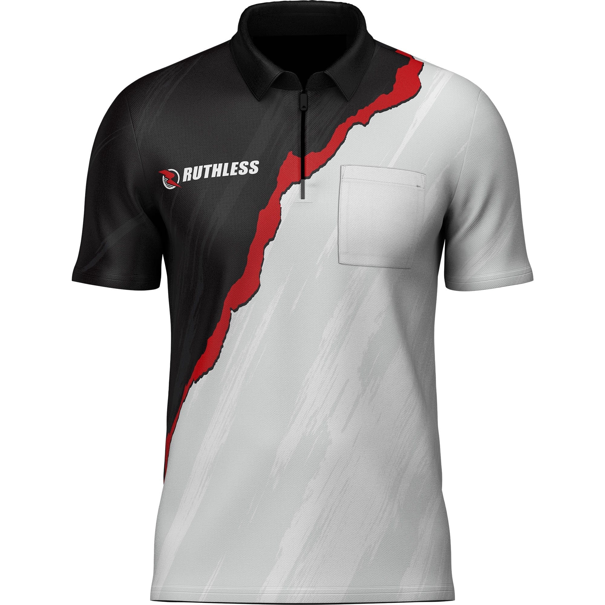 *Ruthless RipTorn ECO Dart Shirt - with Pocket - Black & Light Grey - Image 4