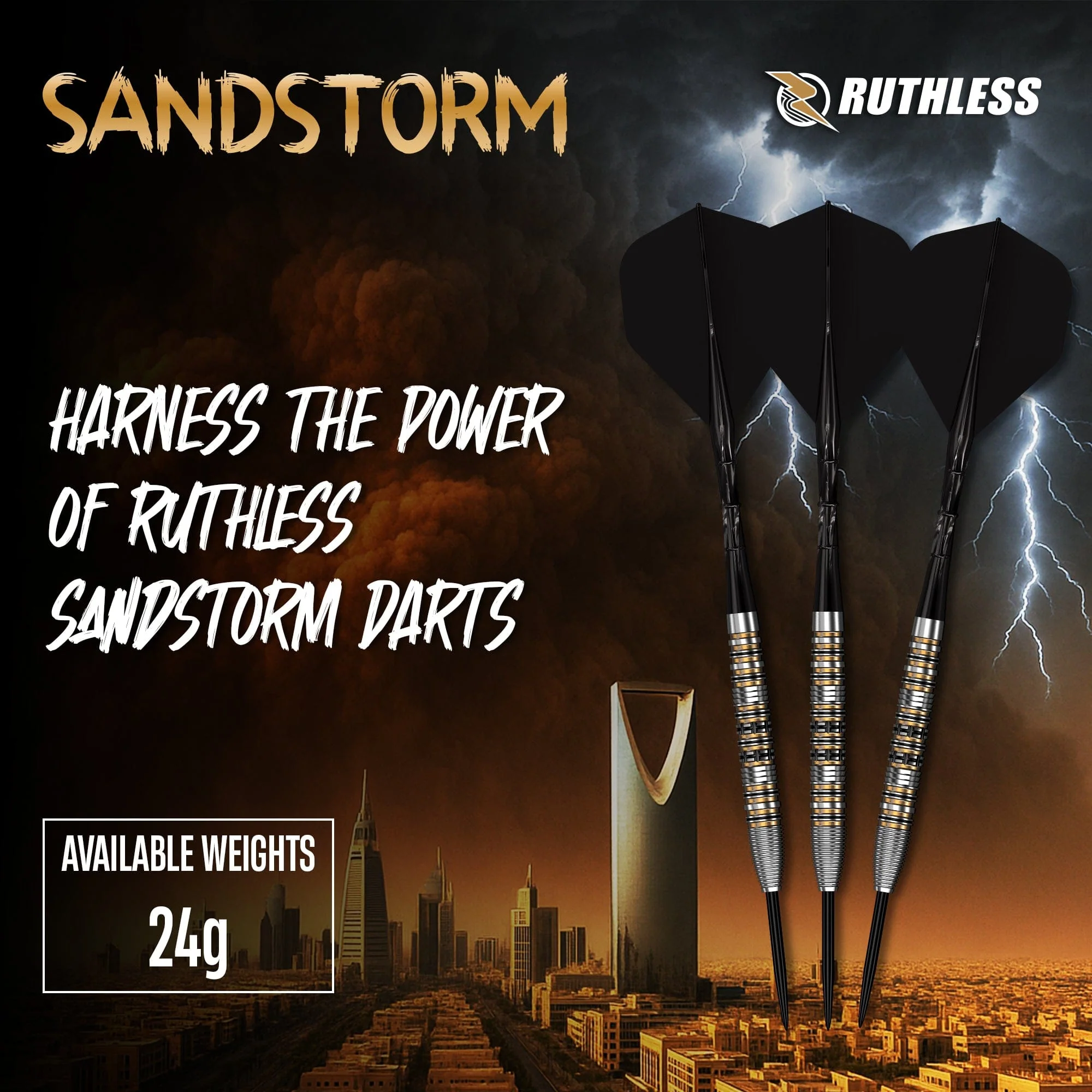 Ruthless Sandstorm Darts - Steel Tip - 90% Tungsten - Image 2