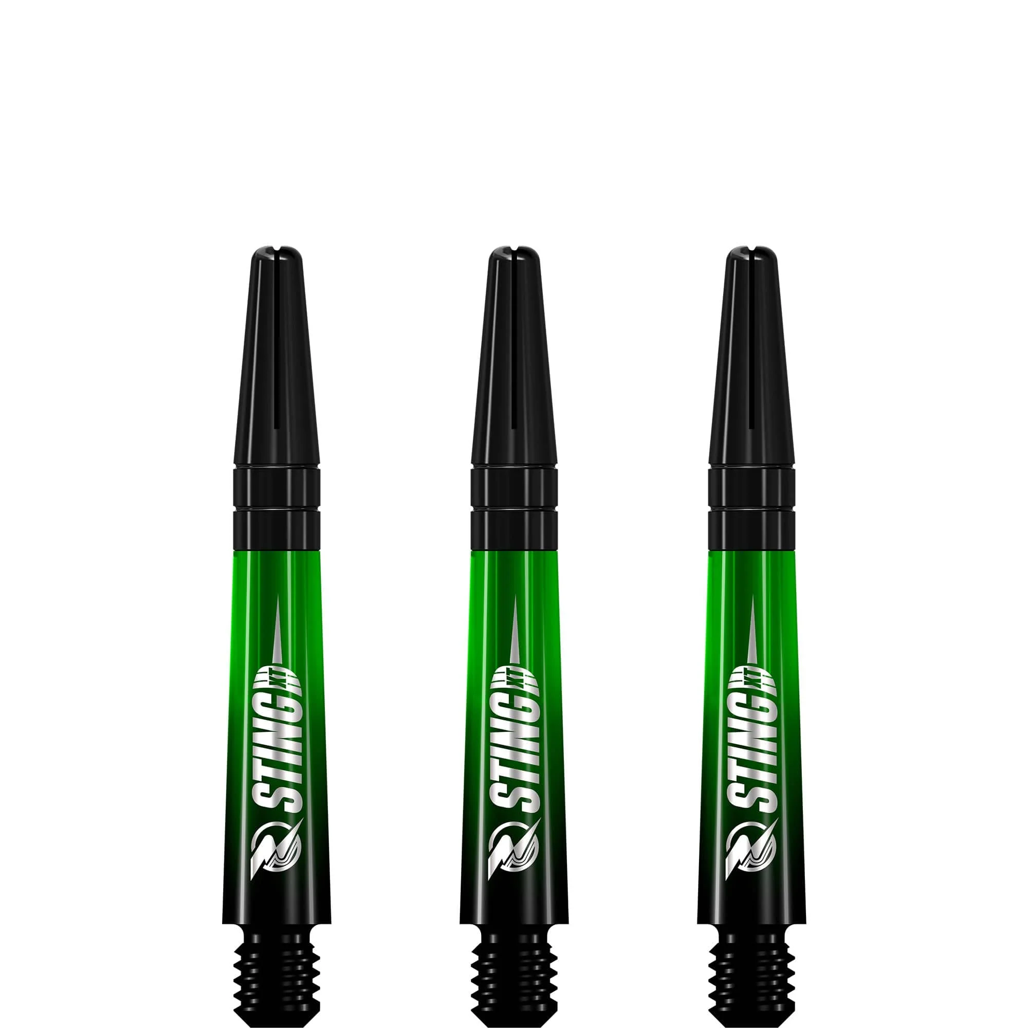 Ruthless Sting XT Dart Shafts - Polycarbonate - Gradient Black & Green - Black Top - Image 5