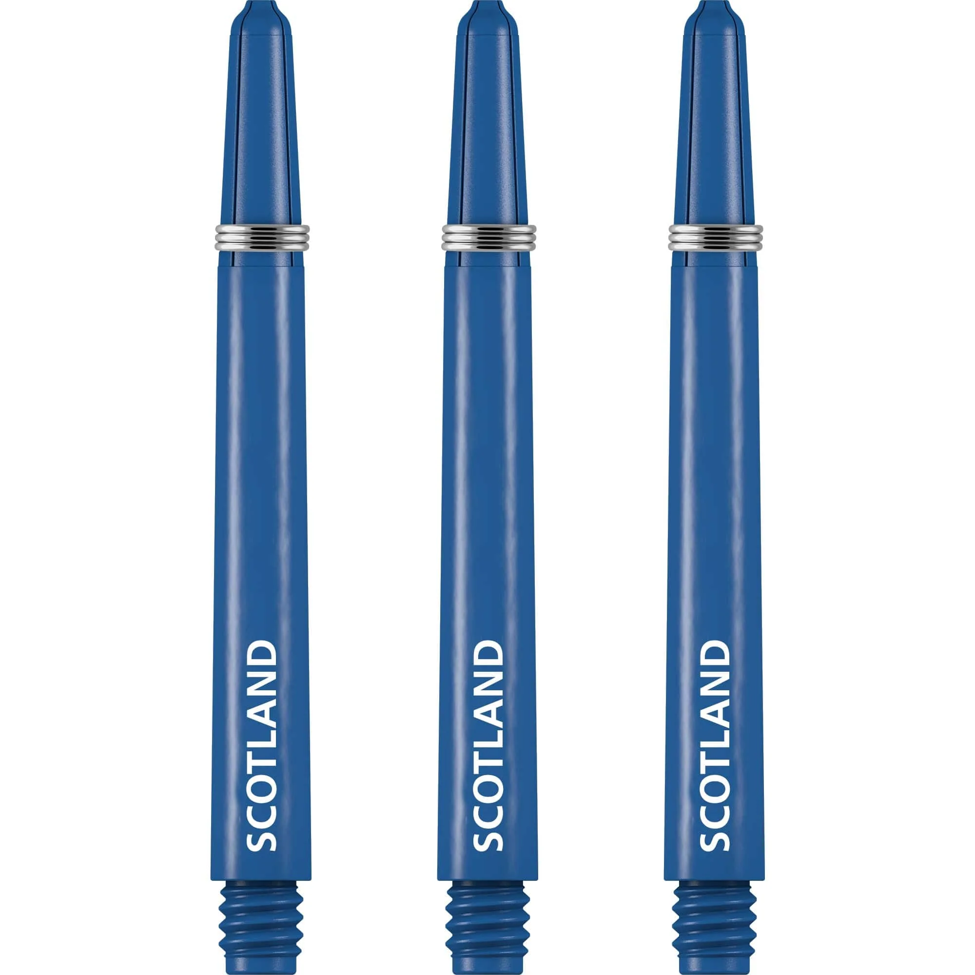 Scotland Football Nylon Shafts - Dart Stems with Springs - Blue - Medium - Image 2