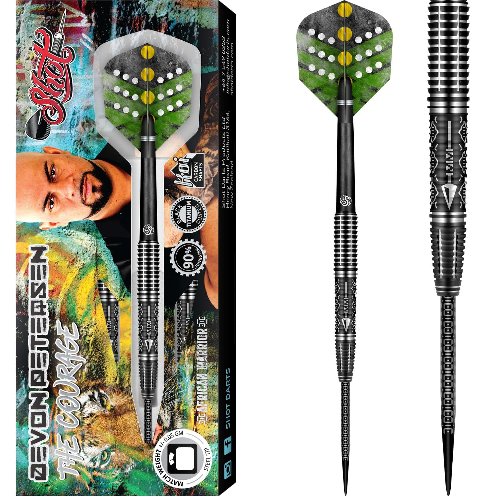 *Shot Devon Petersen Darts - Steel Tip - Courage