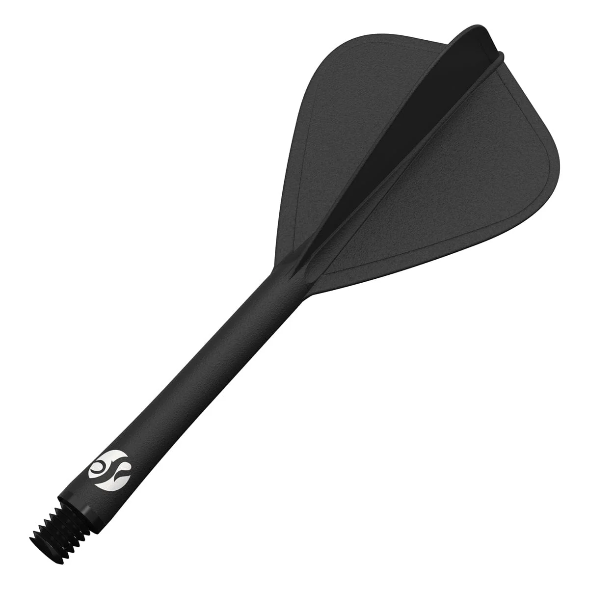 Shot Flight Deck - One Piece Dart Flight and Shaft System - Kite - Black - Image 2