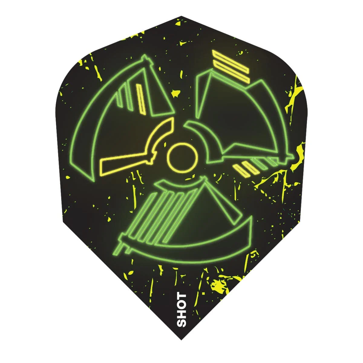 *Shot Pro Series Dart Flights - 100 Micron - Standard No6 - Stowe Buntz - Biohazard