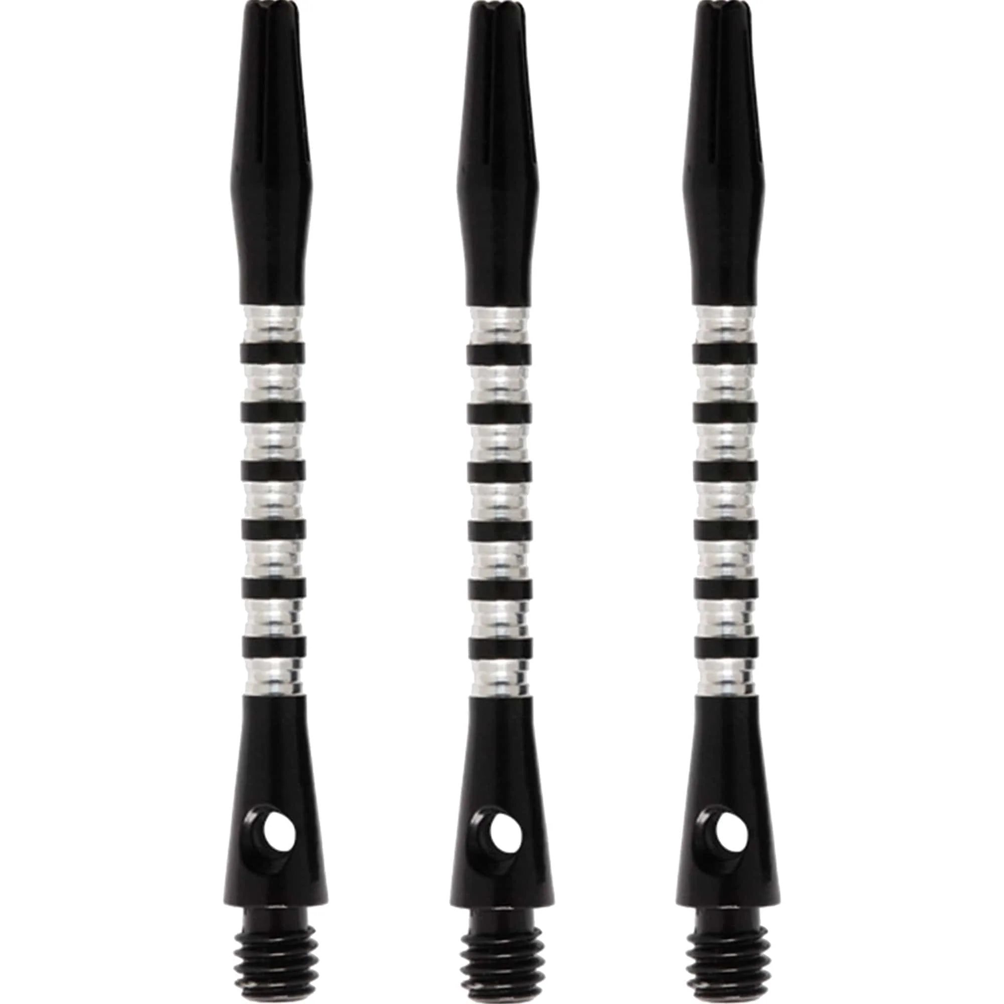 *Shot Pyramid Dart Shafts - Aluminium Anodised - Black - Image 2