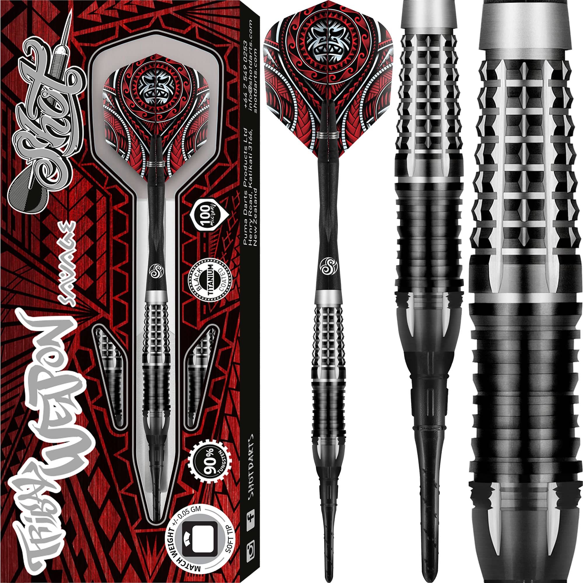 Shot Tribal Weapon Darts - Soft Tip Tungsten - Savage - Image 2