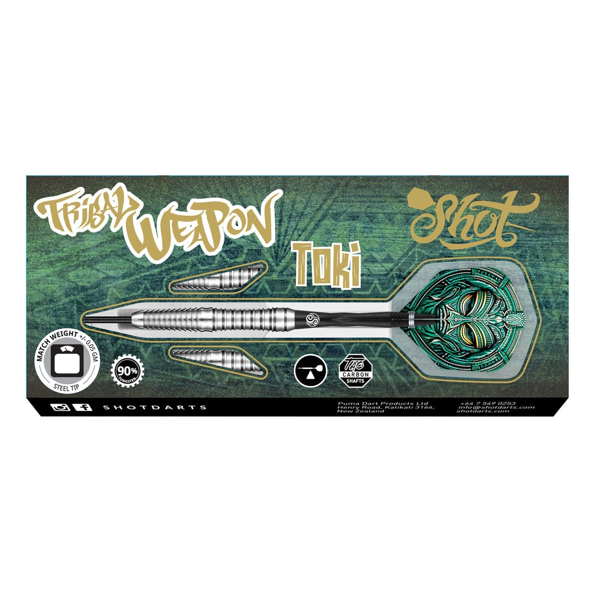 Shot Tribal Weapon Darts - Steel Tip - 90% Tungsten - Toki - Image 4