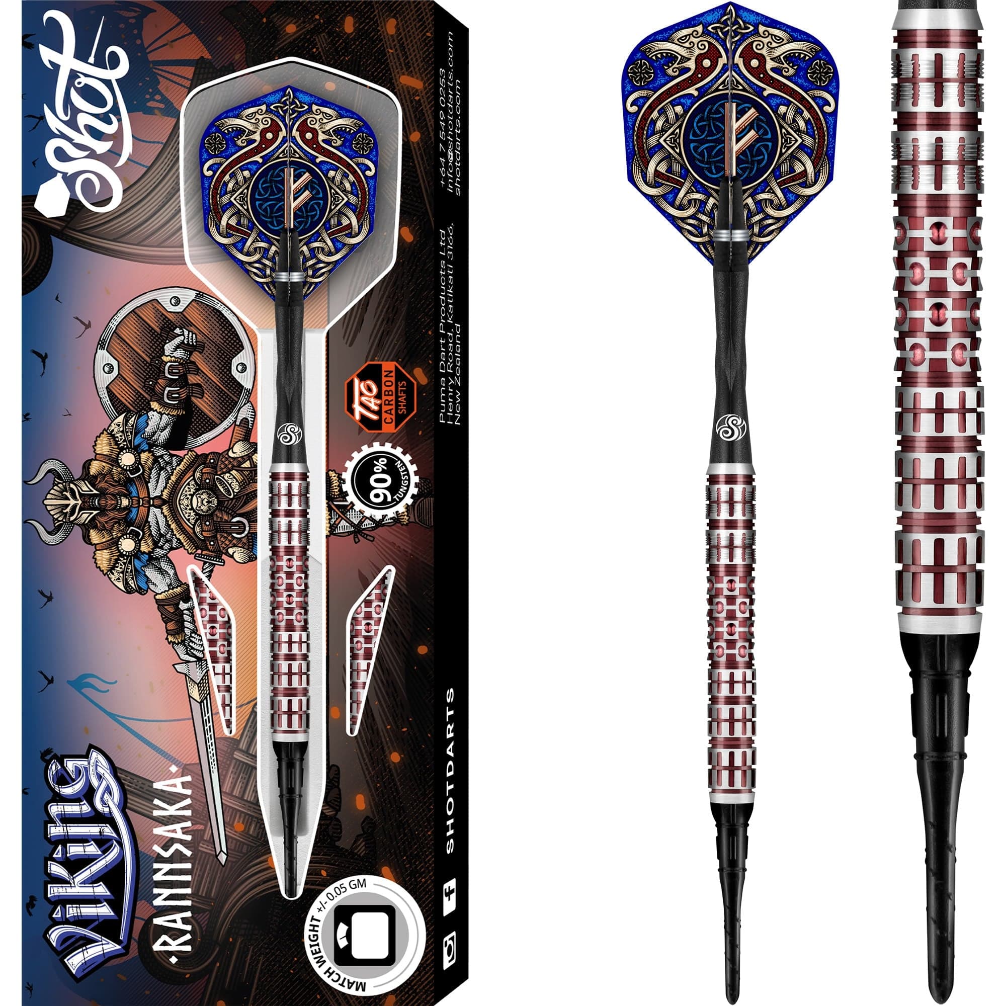 *Shot Viking Darts - Soft Tip - 90% Tungsten - Rannsaka