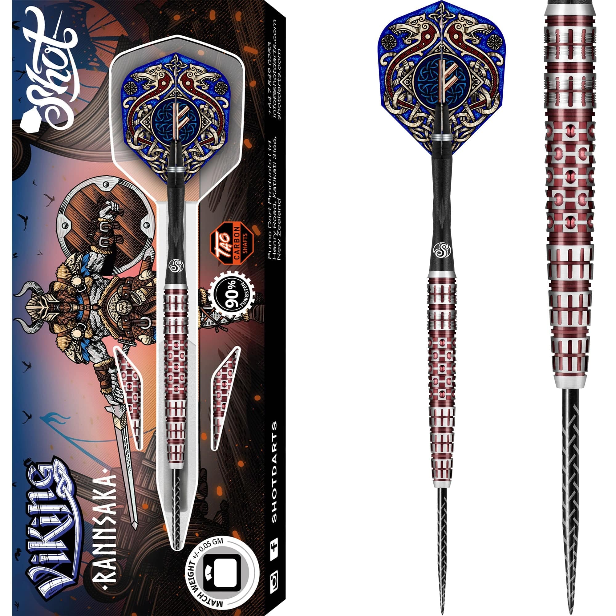 Shot Viking Darts - Steel Tip - 90% Tungsten - Rannsaka