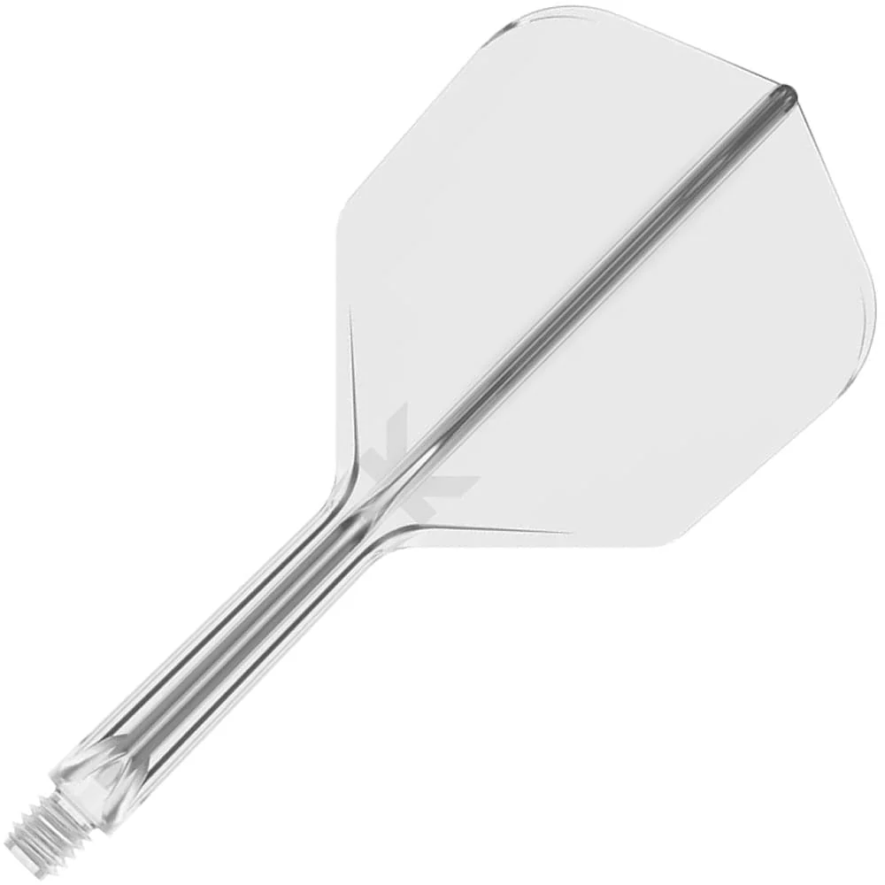 Target K-Flex Dart Flights - Moulded Flight & Shaft - Standard No6 - Clear