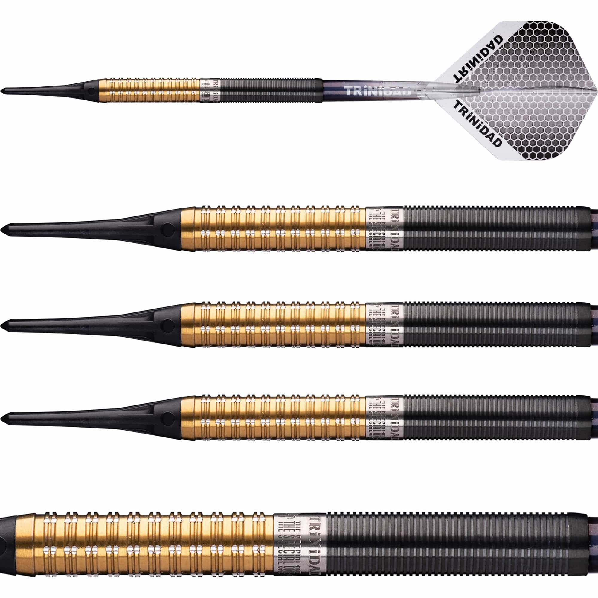 Trinidad Pro - Soft Tip Darts - Jose De Sousa - Type 2 - Gold - 18g - Image 4