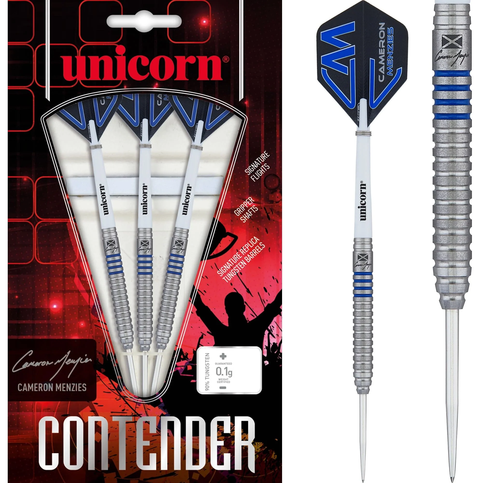 Unicorn Cameron Menzies Darts - Steel Tip - 90% Tungsten - Phase 2