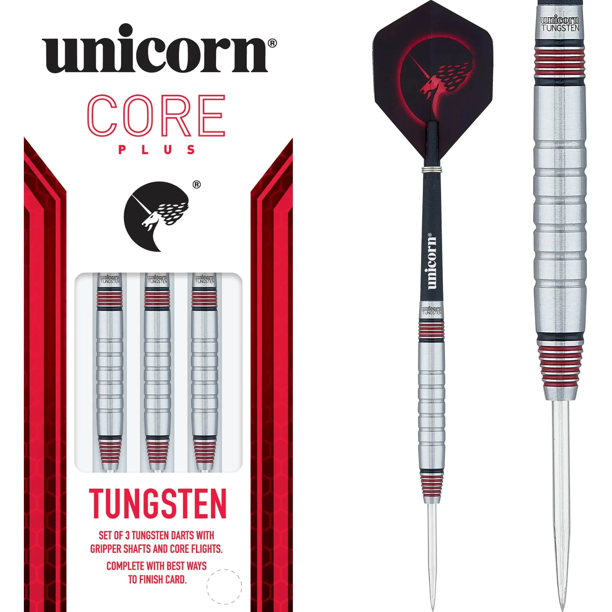 Unicorn Core Plus Win Darts - Steel Tip - Style 2 - Ringed