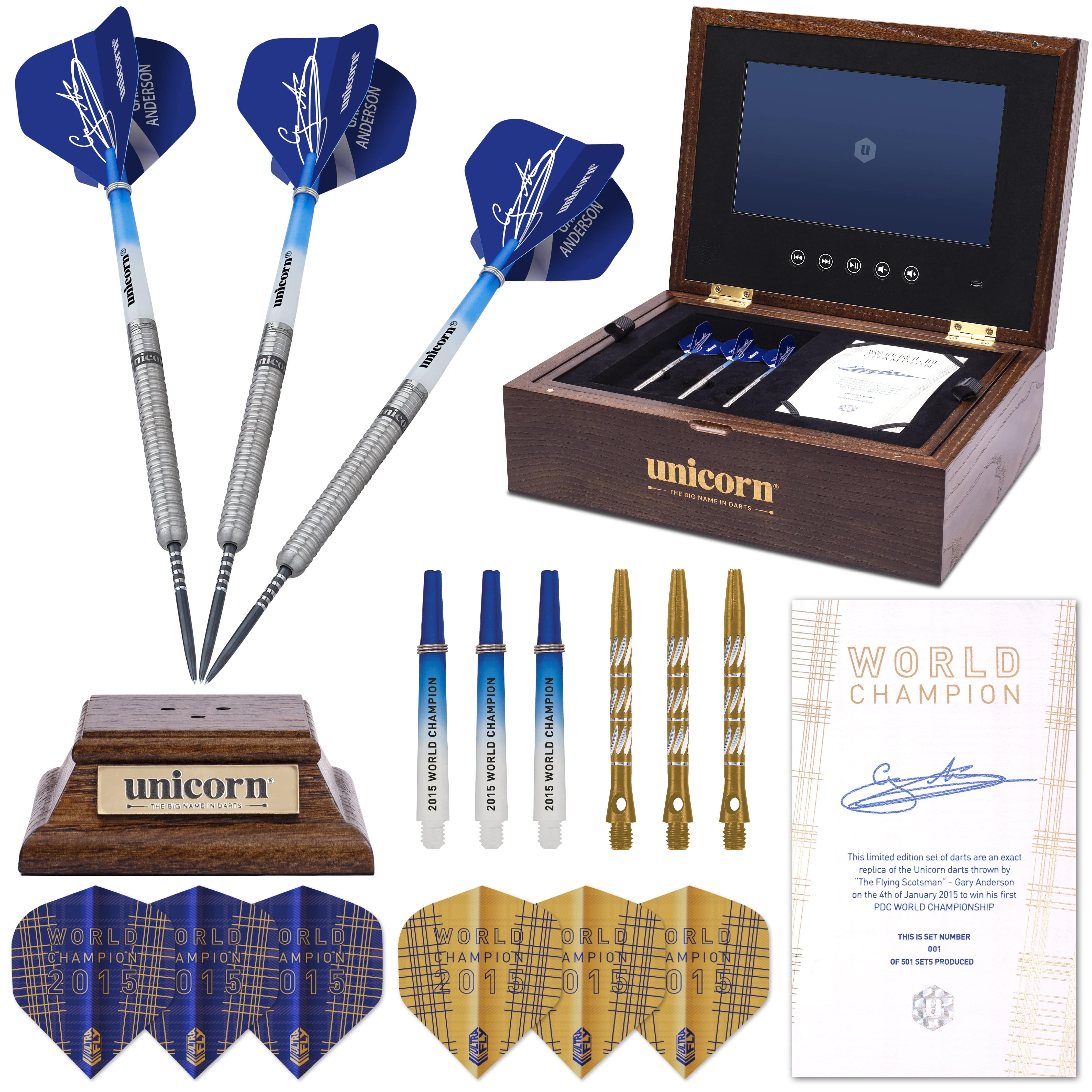 Unicorn Gary Anderson Darts - 10 Year Anniversary - Commemorative Set - Limited Edition - 23g - Image 3
