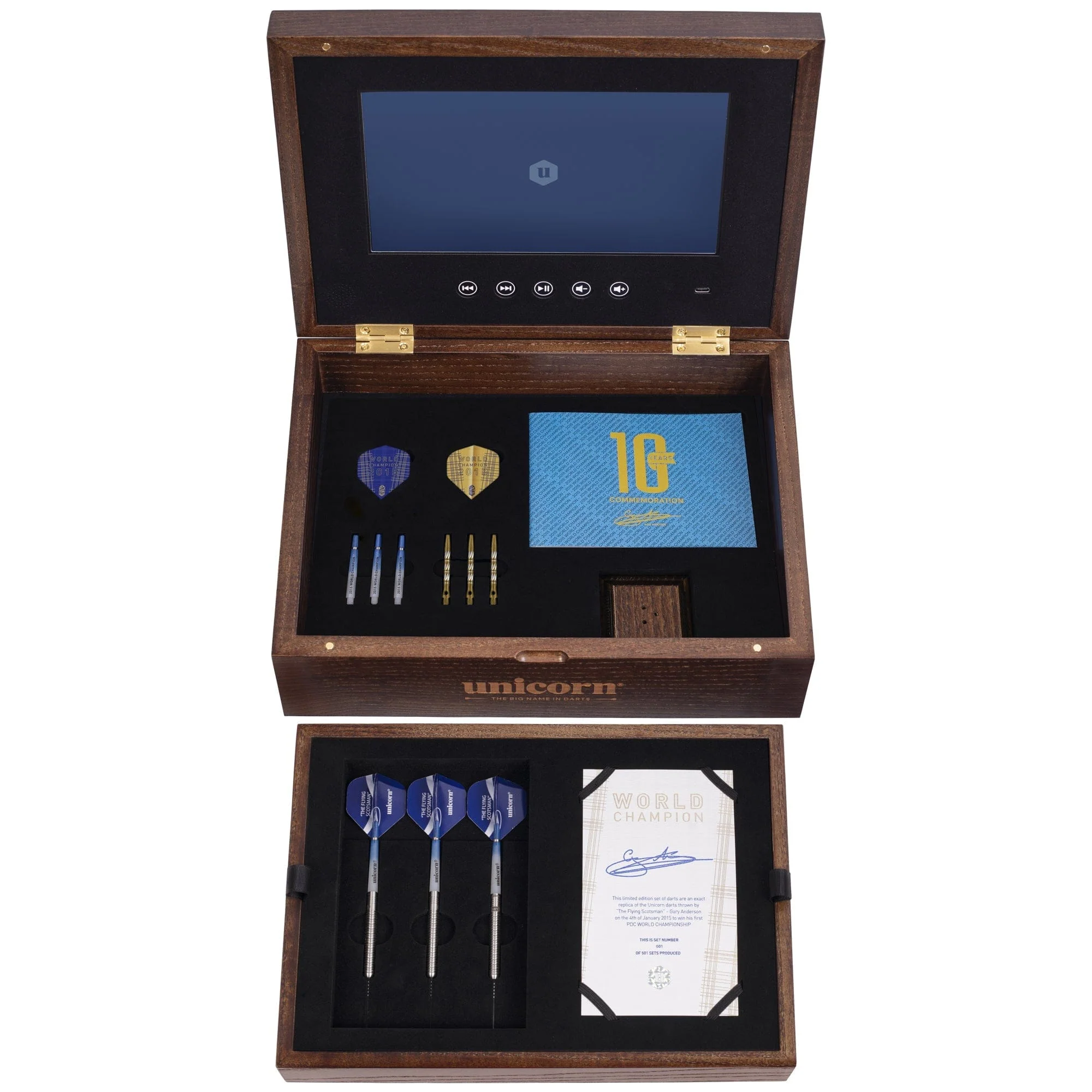 Unicorn Gary Anderson Darts - 10 Year Anniversary - Commemorative Set - Limited Edition - 23g - Image 5