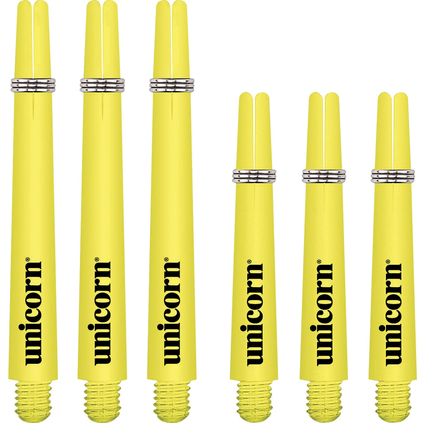 *Unicorn Gripper 3 Dart Shafts - Nylon Stems - Yellow - Flair