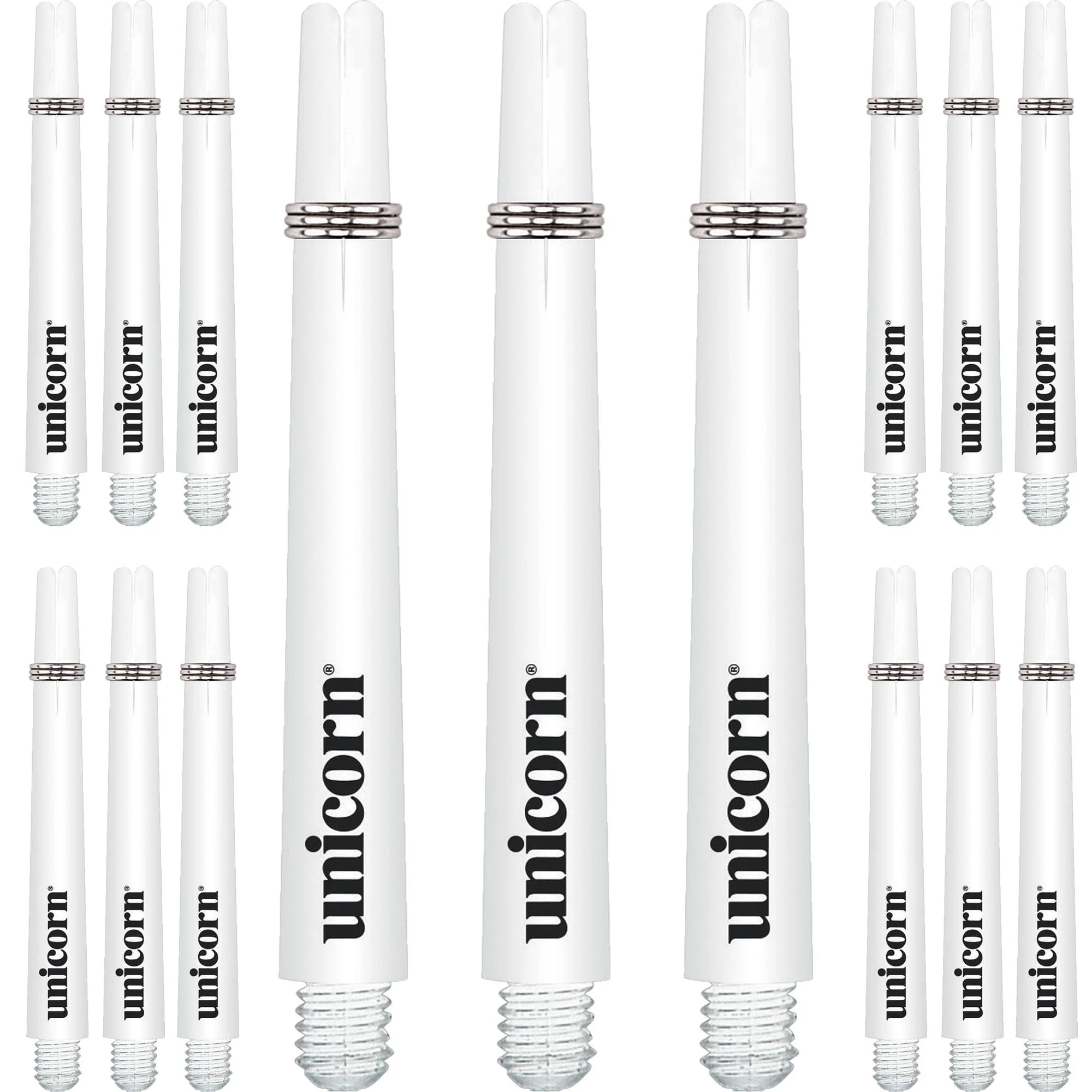 Unicorn Gripper 3 Dart Shafts - VALUE PACK - 5 Sets - White - Image 2