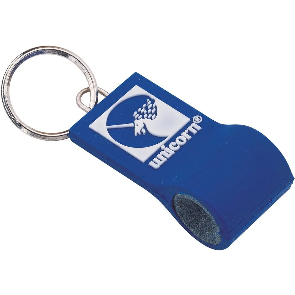 Unicorn Jiffy Dart Sharpener - Stone - Point Sharpener - Keyring - Blue