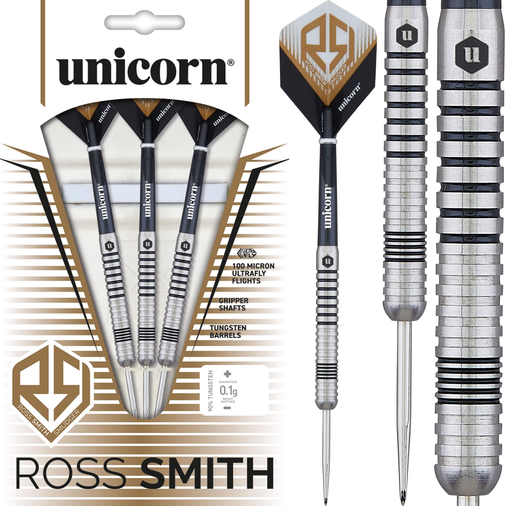 Unicorn Ross Smith Darts - Steel Tip - 80% - Smudger - Natural - Image 2