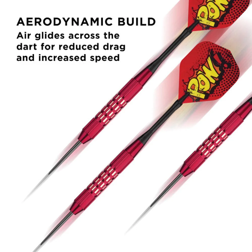 Viper Comix Darts - Steel Tip - Coated Alloy - Cut Grooves - inc Extras - Red - Image 3