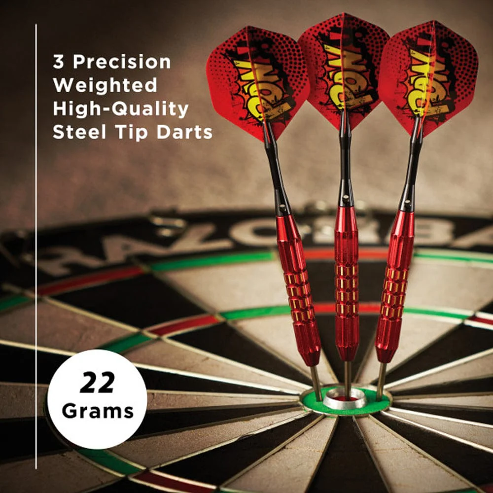 Viper Comix Darts - Steel Tip - Coated Alloy - Cut Grooves - inc Extras - Red - Image 6