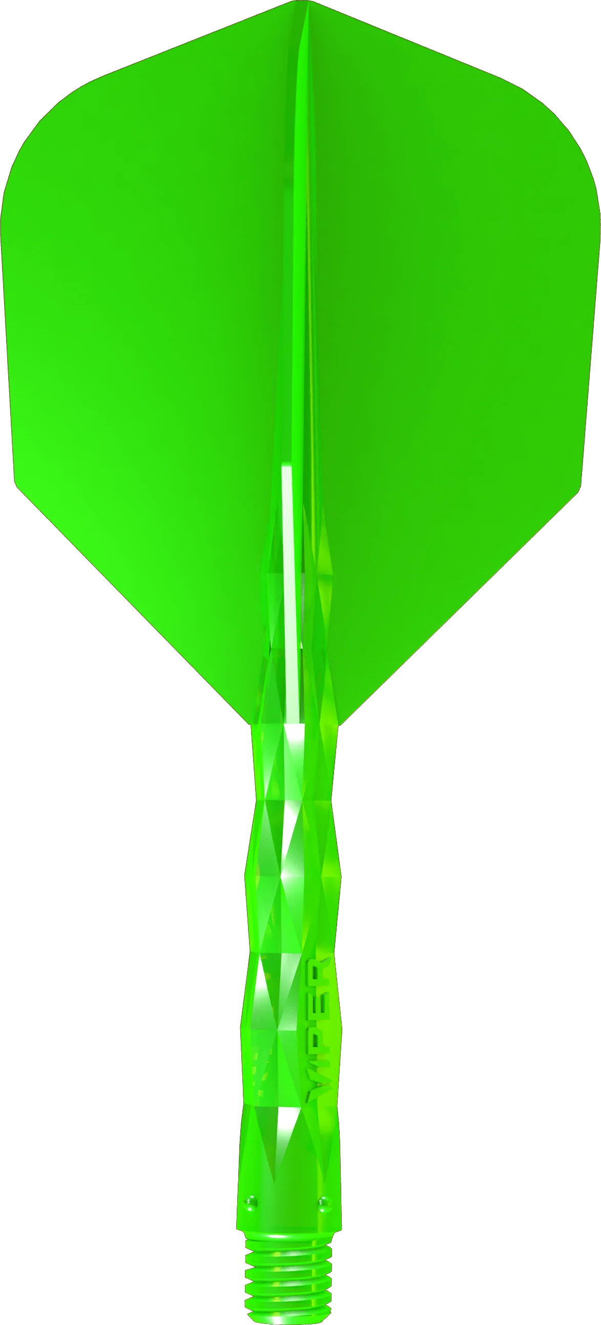 Viper Diamond Core Dart Flights - Moulded Flights & Shaft - Standard - Neon Green - Image 2