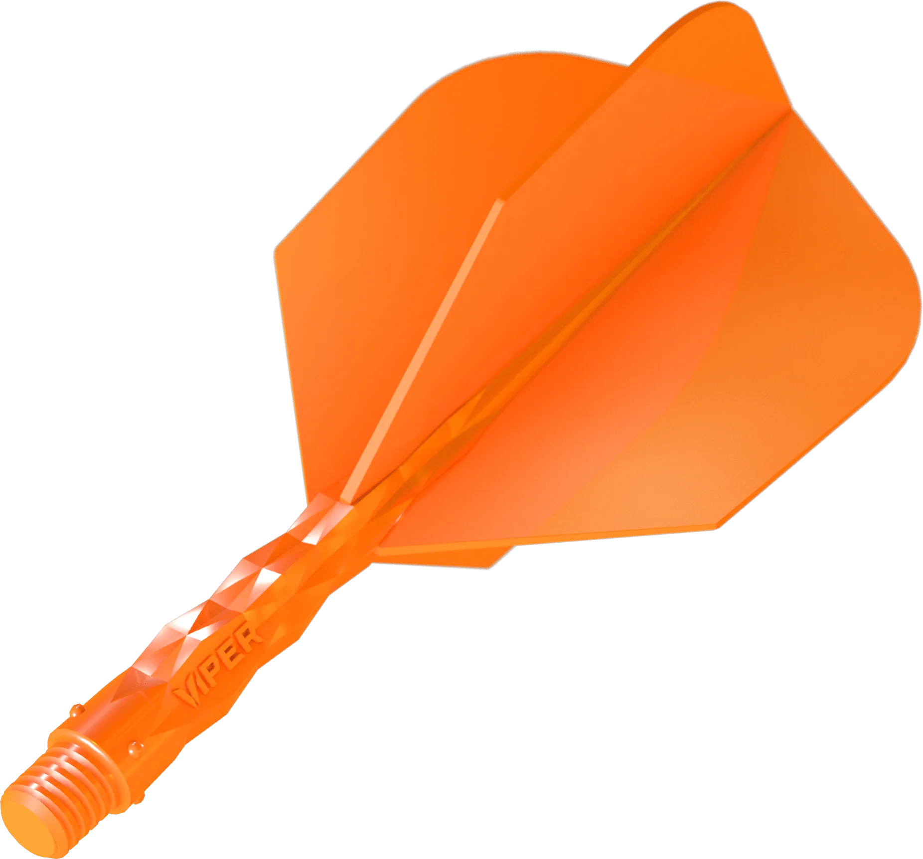 Viper Diamond Core Dart Flights - Moulded Flights & Shaft - Standard - Neon Orange