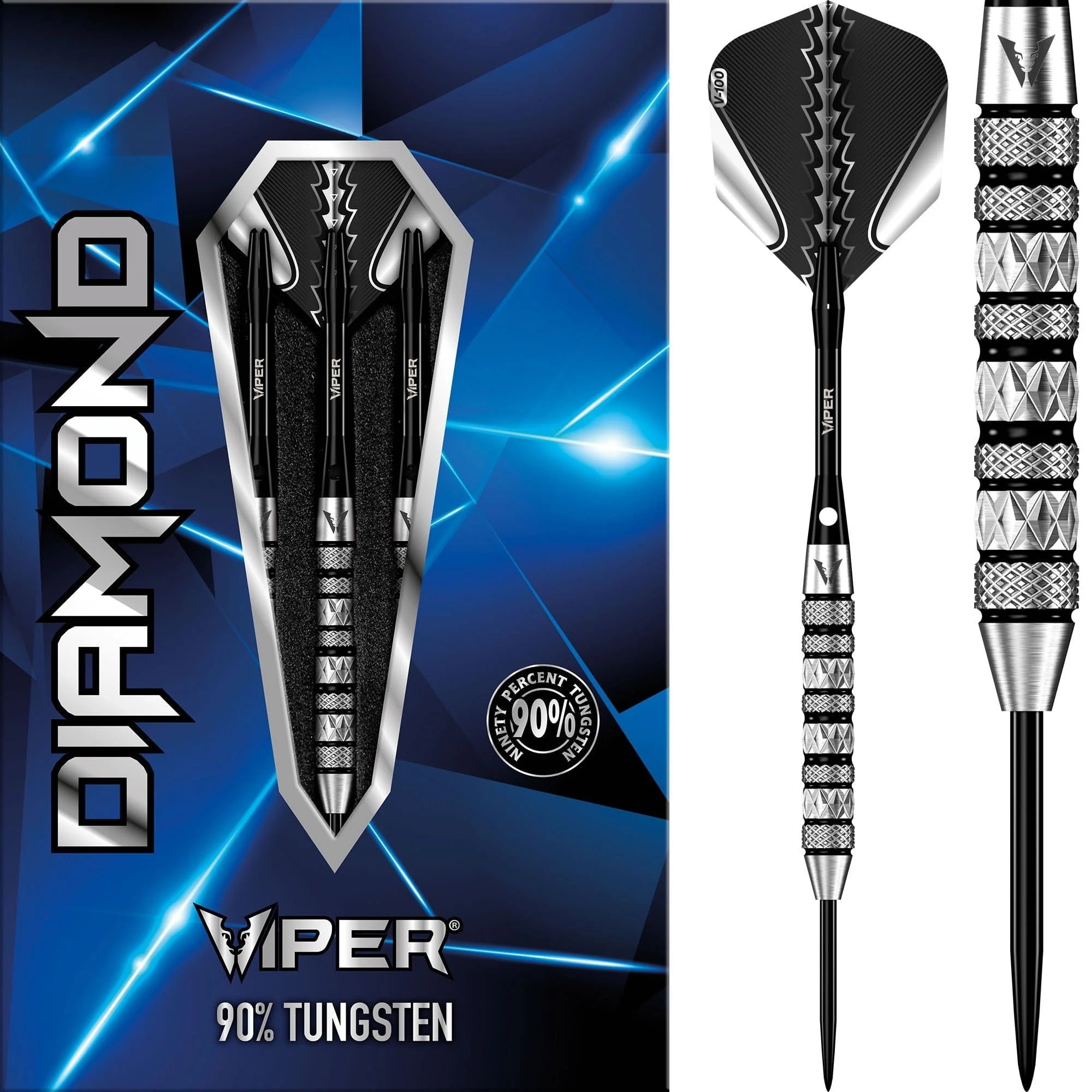 Viper Diamond Darts - Steel Tip - 90% - Knurled - S1 - Tri-Grip
