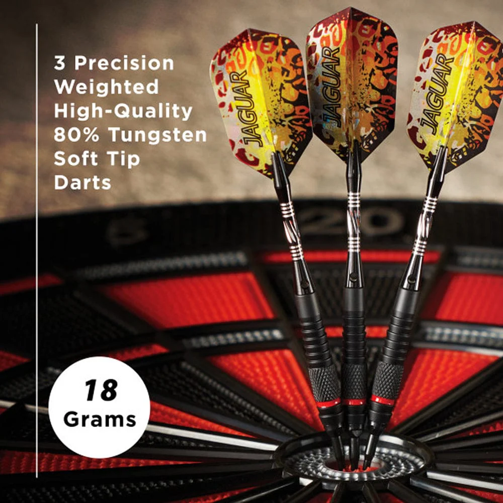 Viper Jaguar Darts - Soft Tip - 80% - inc Extras - J1 - Front-Knurl - Black - Image 6