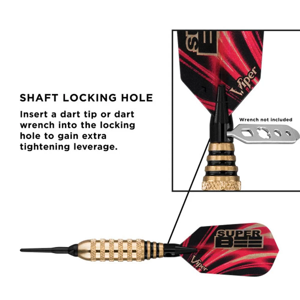 Viper Super Bee Darts - Soft Tip - Alloy - Knurled Rings - Gold - Image 4
