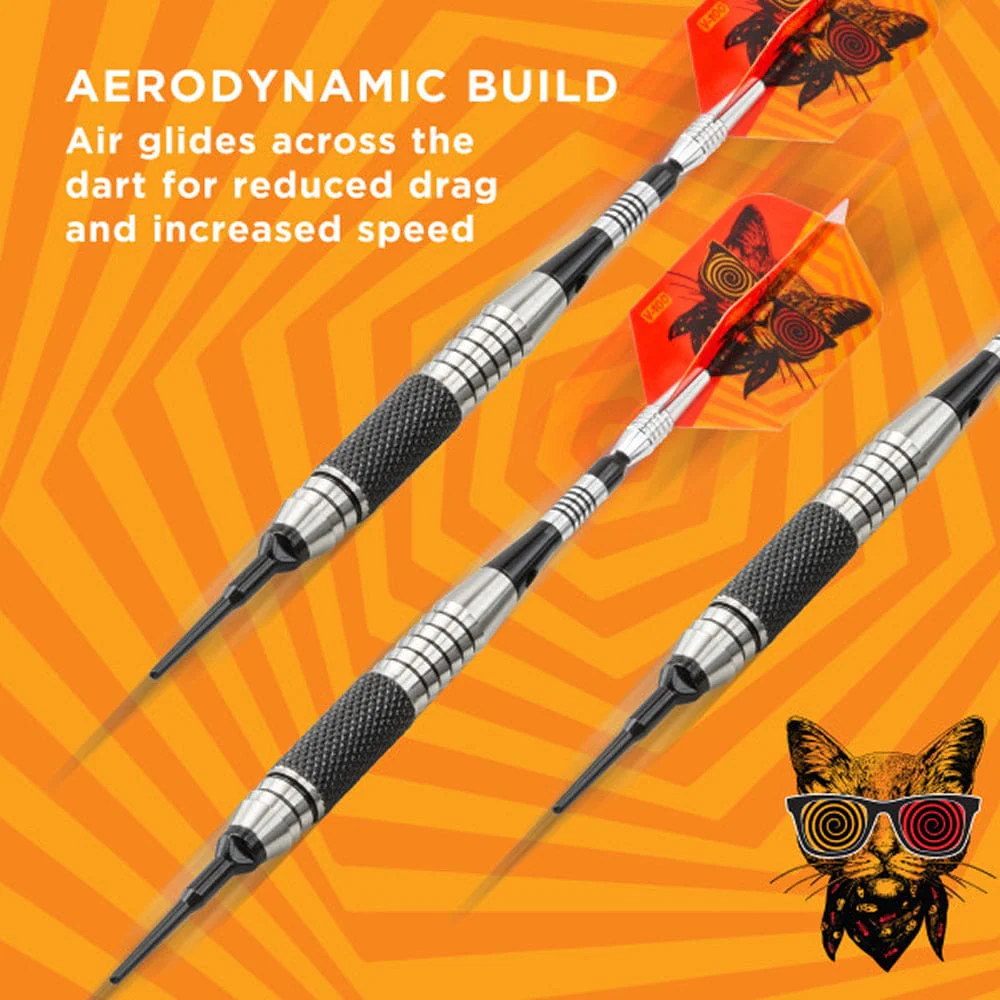 Viper The Freak Darts - Soft Tip - Nickel Silver - with Spinster Shafts - F3 - Black Knurl - Image 3