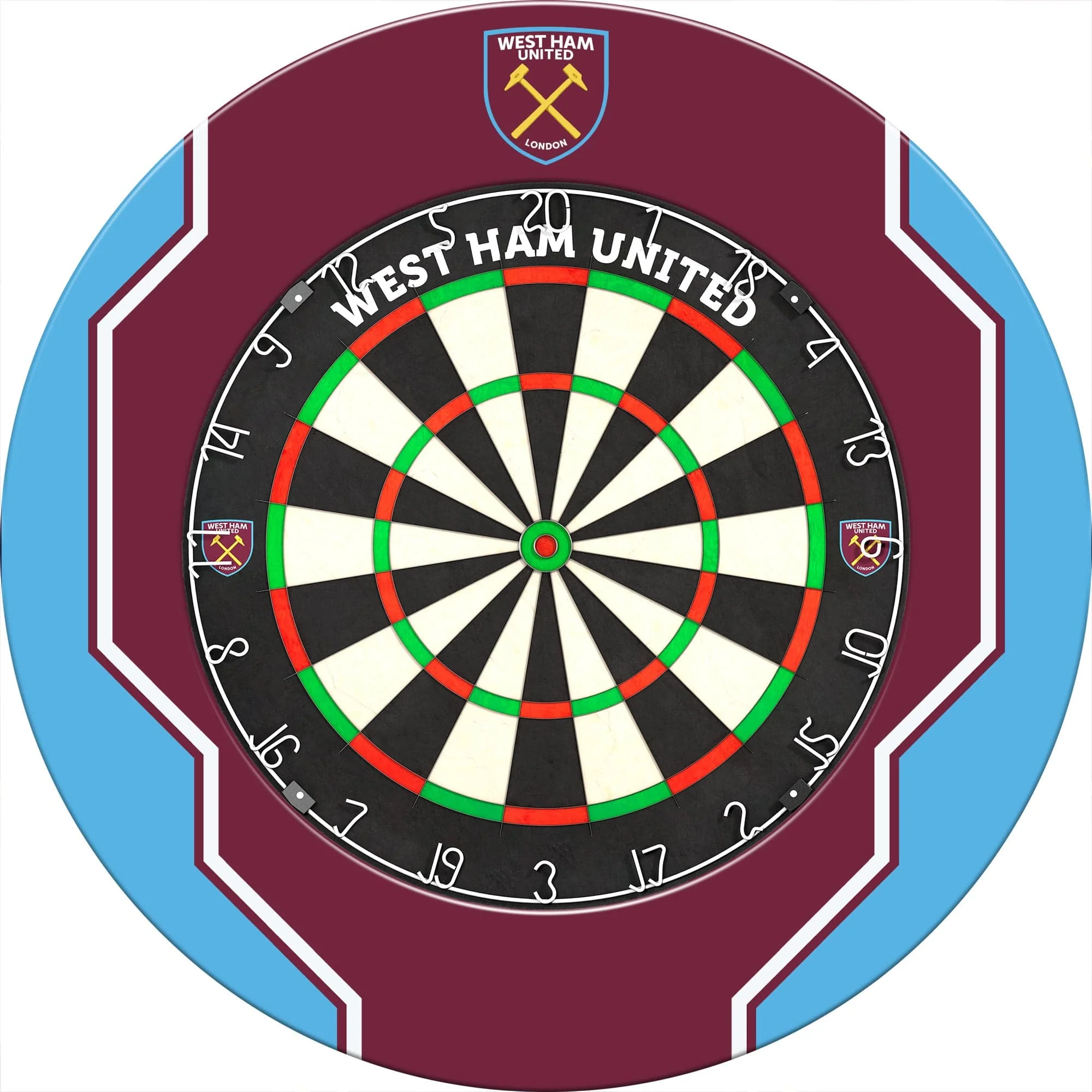 West Ham United FC - Official Licensed - Dartboard Surround - S3 - Geo - Image 3