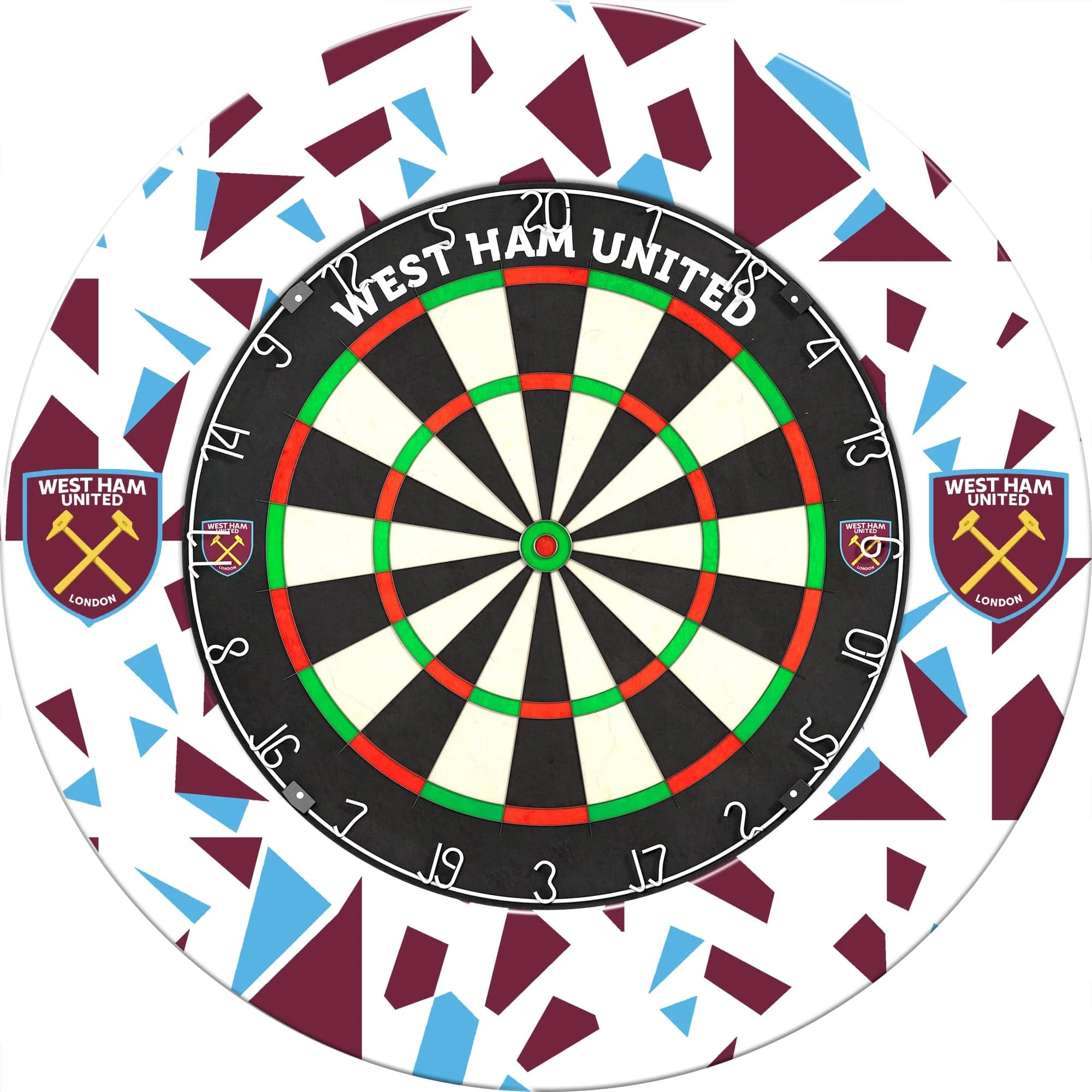 West Ham United FC - Official Licensed - Dartboard Surround - S4 - Abstract - Image 3