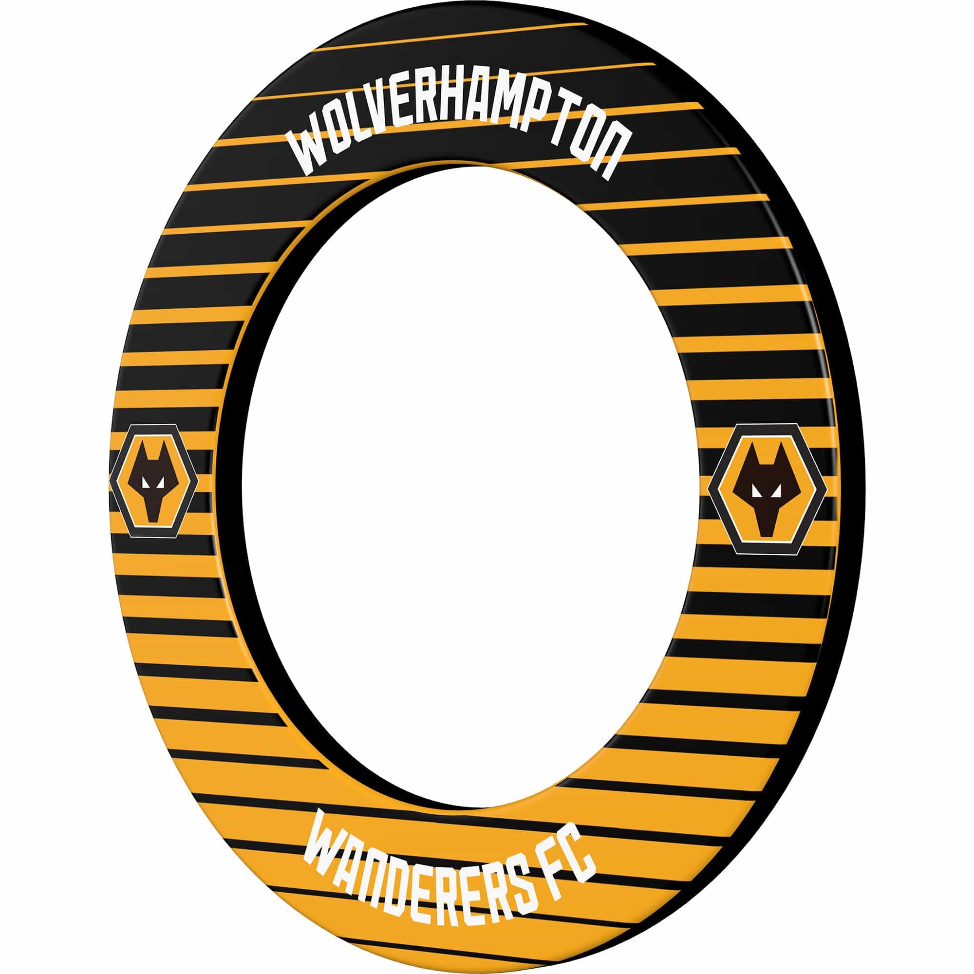 Wolverhampton Wanderers FC Dartboard Surround - Official Licensed - Wolves - S3 - Black - Stripe - Image 2