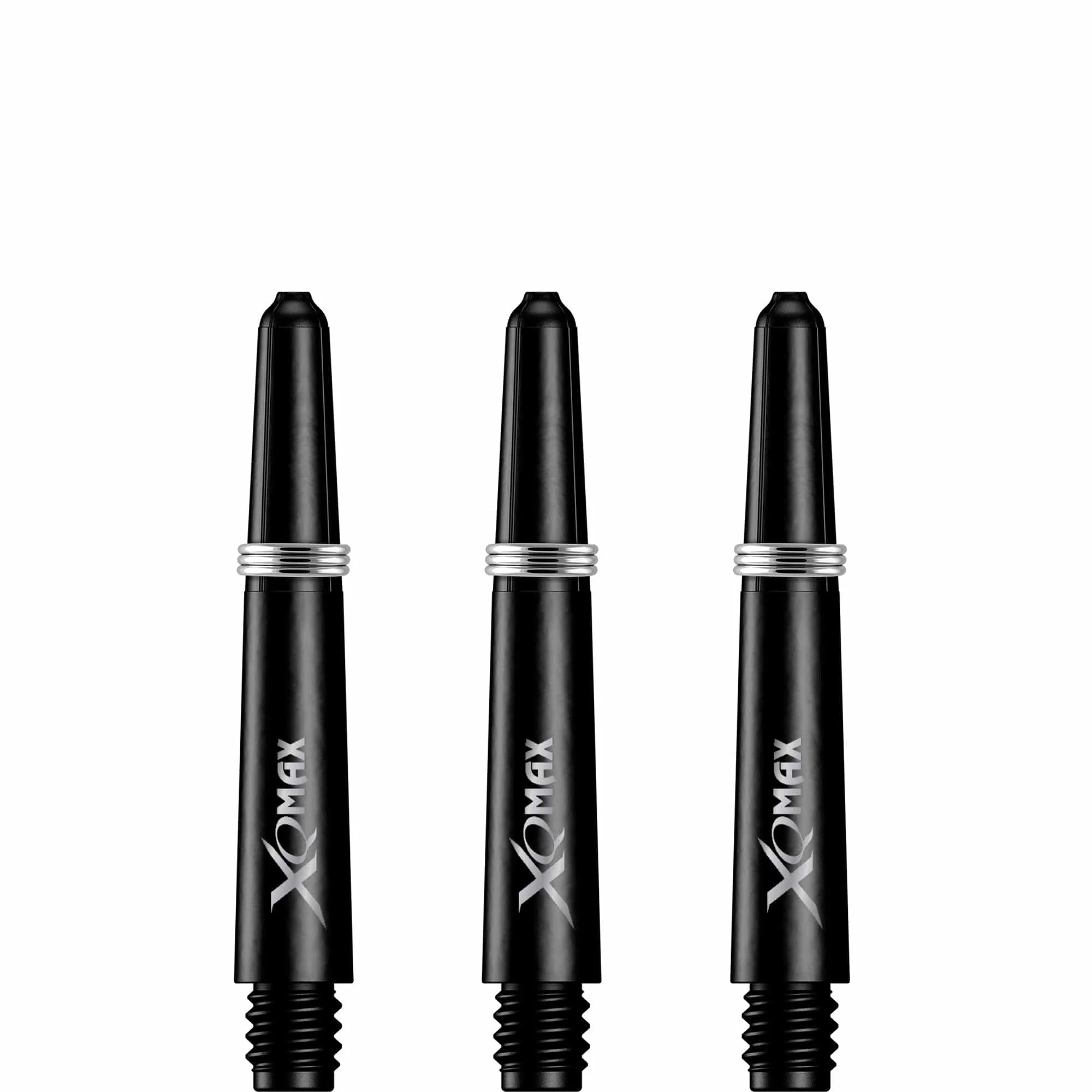 XQMax Polycarbonate Dart Shafts - Solid Colour with Logo - includes Springs - Black - Image 4