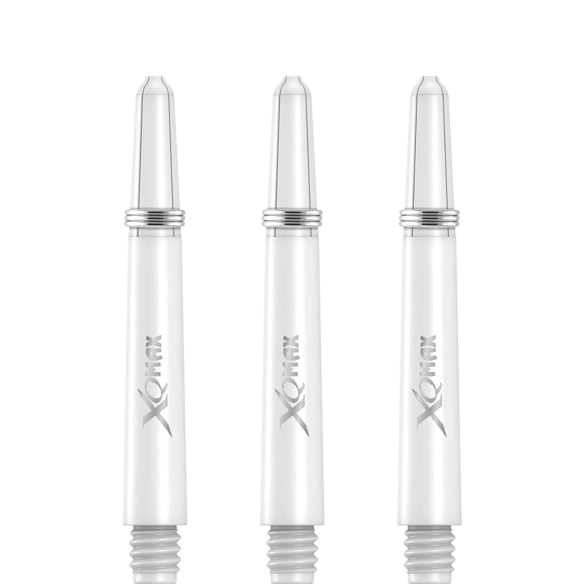 XQMax Polycarbonate Dart Shafts - Solid Colour with Logo - includes Springs - White - Image 3